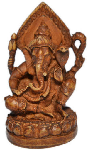 Small Ganesh Statue on Lotus Stone looing RG-085S
